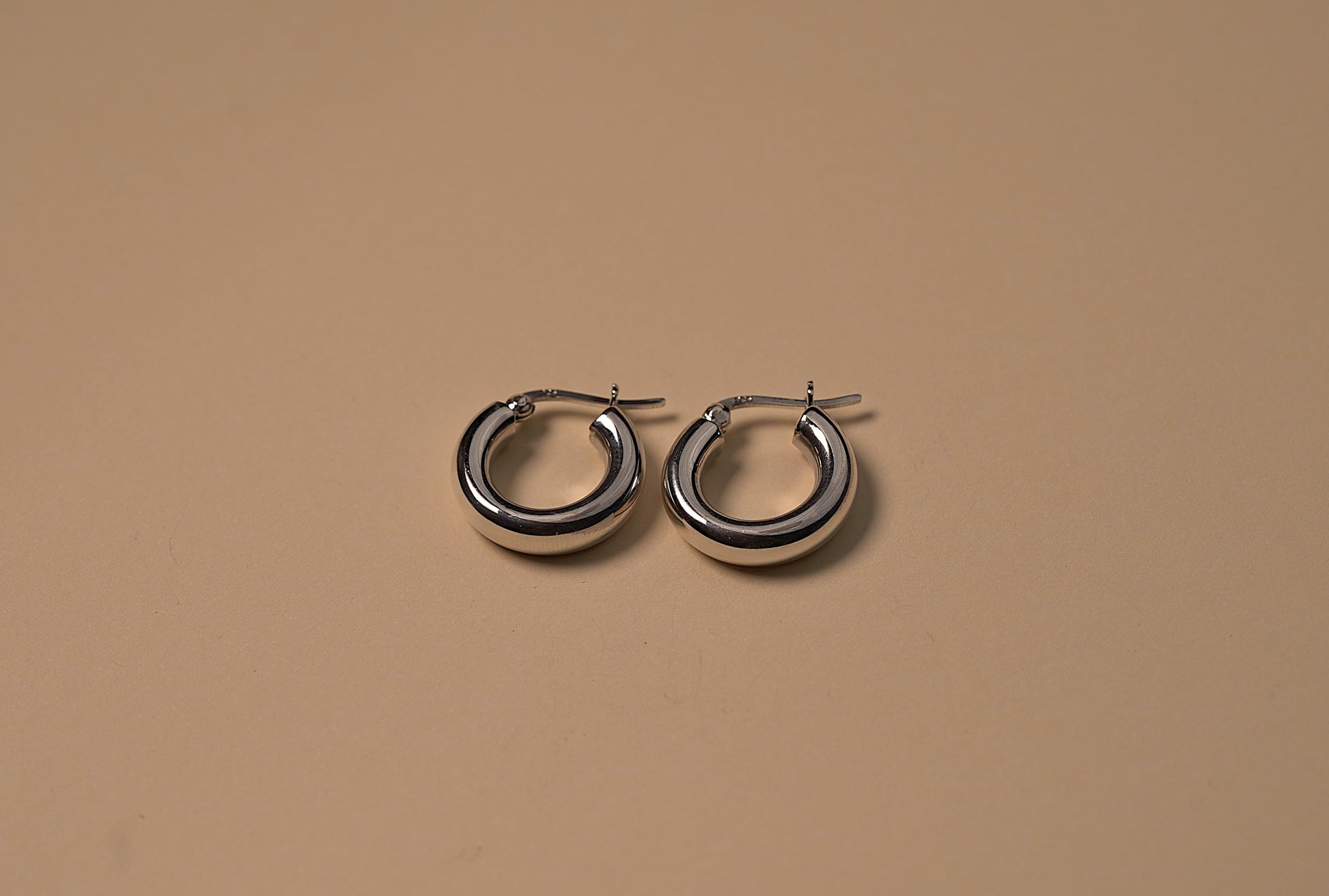 Sterling Silver Chunky Mini Hoop Earrings