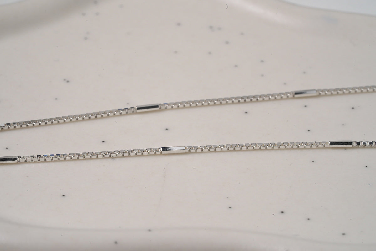 Sterling Silver Detailed Chain Necklace