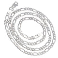 Sterling Silver Diamond-Cut Figaro Chain Necklace