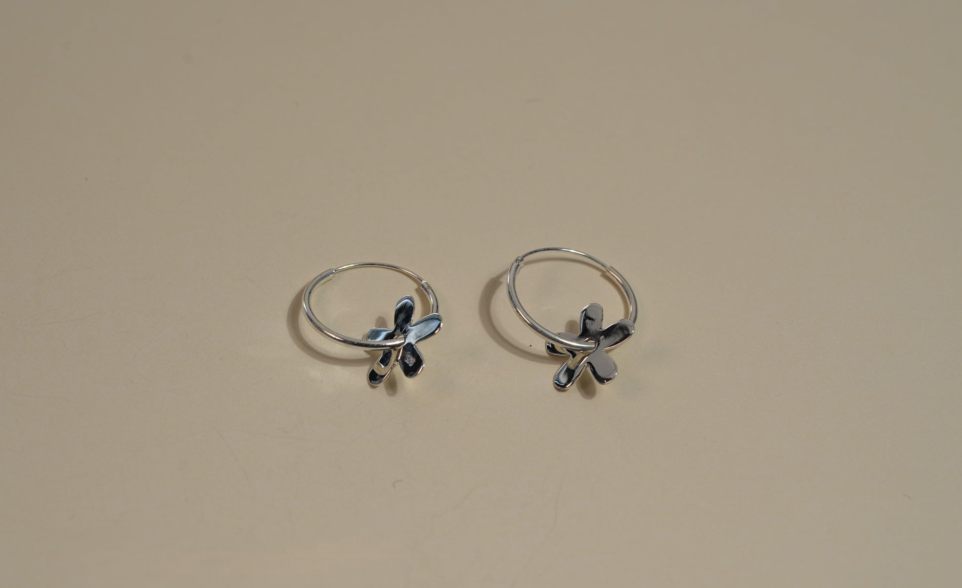 Sterling Silver Flower Earrings