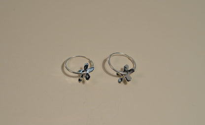 Sterling Silver Flower Earrings