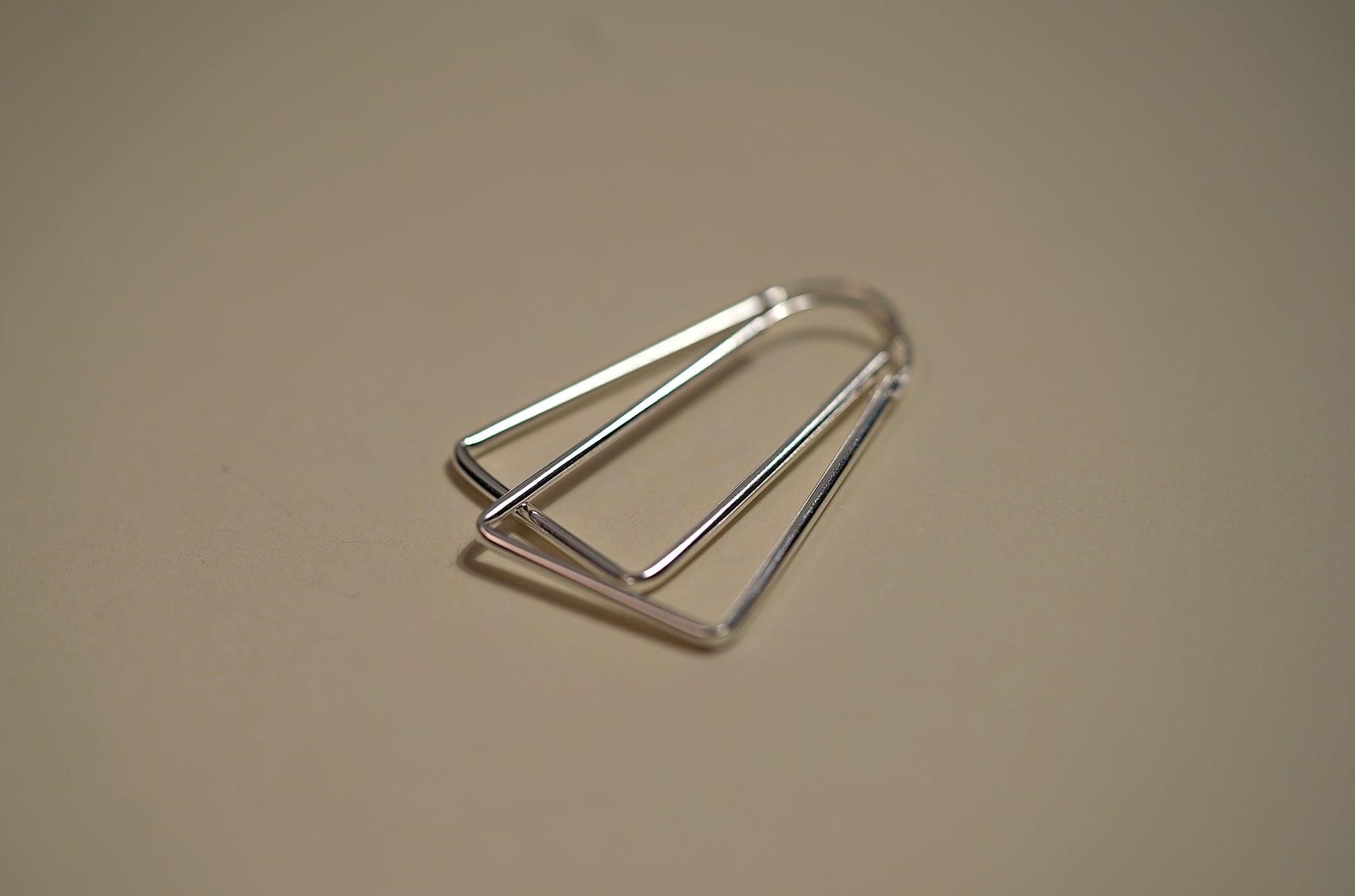 Sterling Silver Geometric Trapeze Shape Hoop Earrings
