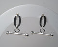 925 T-Bar Style Earrings Sterling Silver and Gold Plated