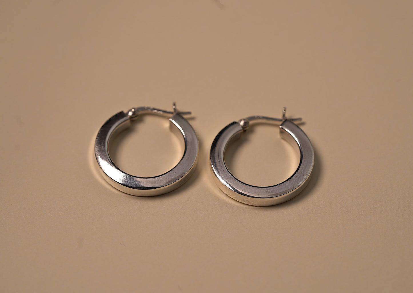Thick Silver Statement Hoop Earing - Griha Threads & Treasure