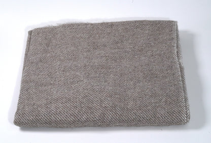 Thick Brown Pashmina with Subtle White Stripe