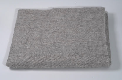 Thick Grey Pashmina with Subtle White Stripe