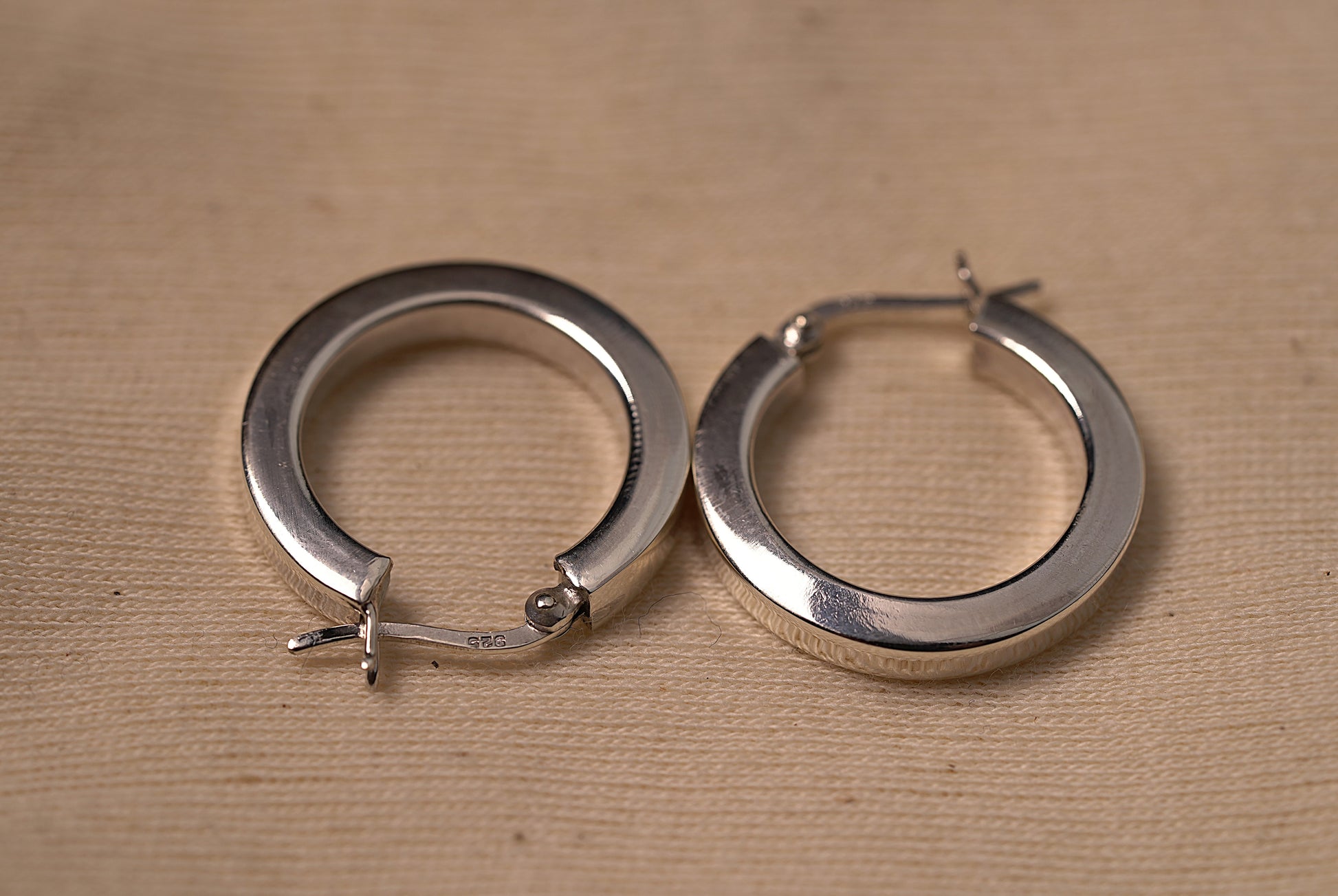 Thick Silver Statement Hoop Earing - Griha Threads & Treasure