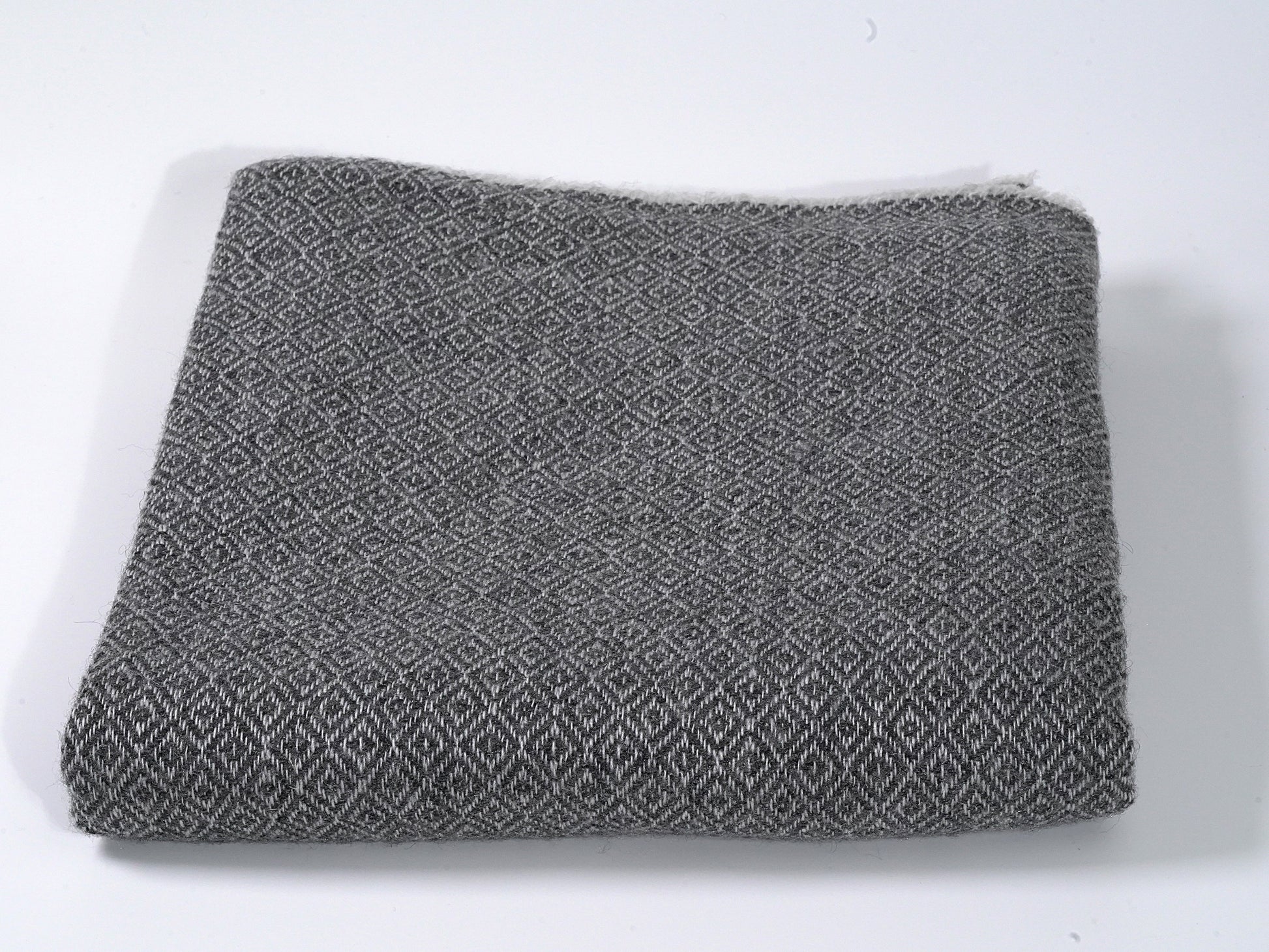 Thickest Pashmina Shawl in Charcoal Diamond Pattern