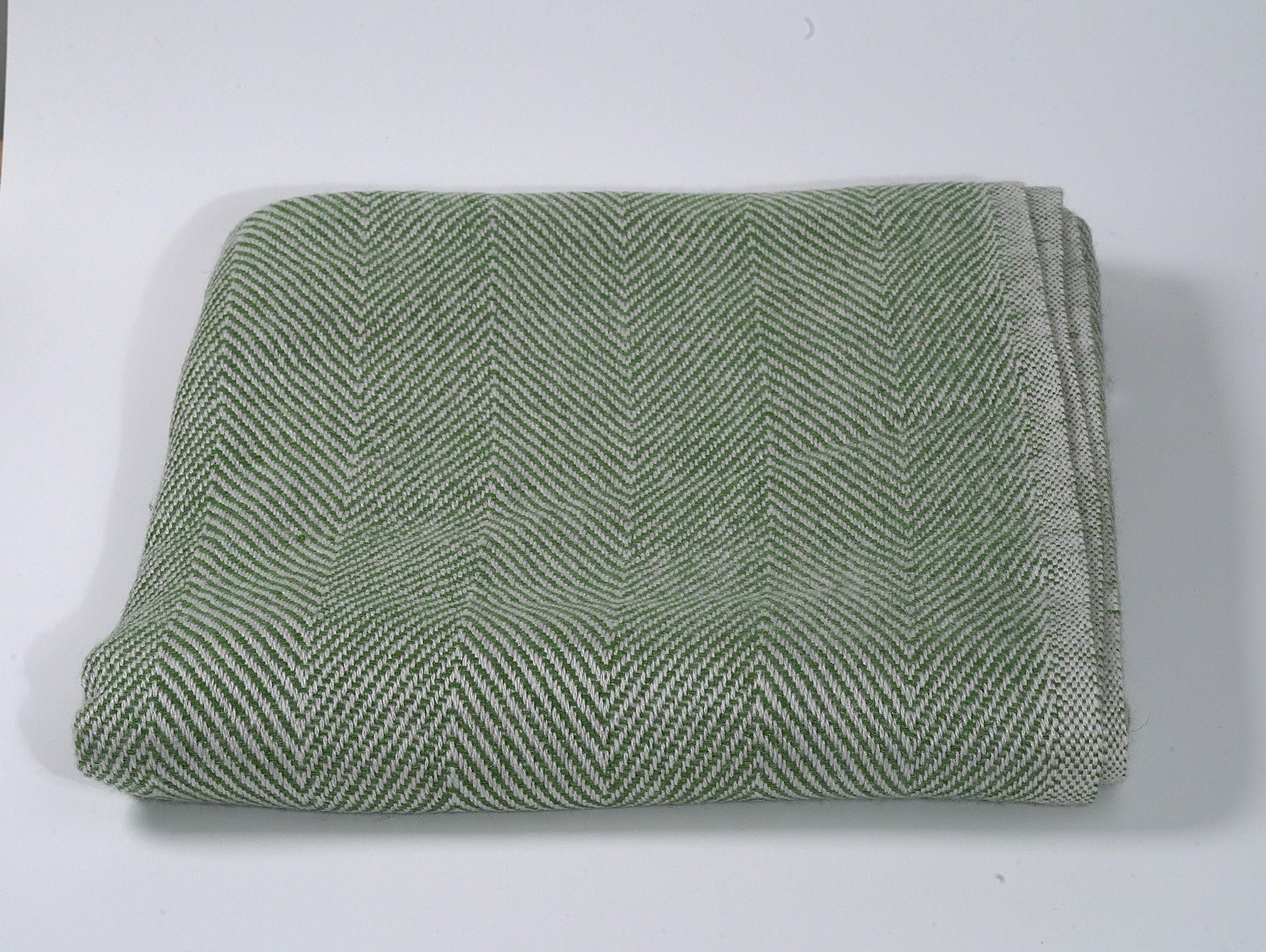 Thickest Pashmina Shawl in Green Zigza
