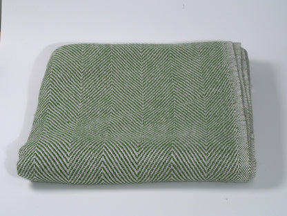 Thickest Pashmina Shawl in Green Zigza