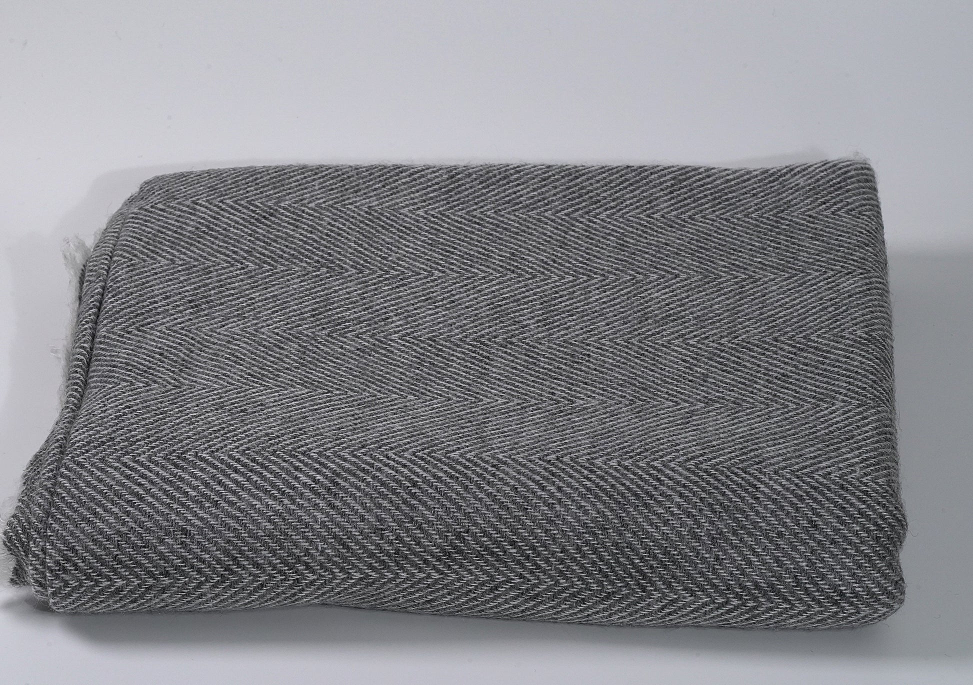 Thickest Style Pashmina Shawl in Charcoal Zig Zag Pattern