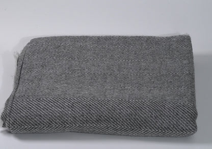 Thickest Style Pashmina Shawl in Charcoal Zig Zag Pattern