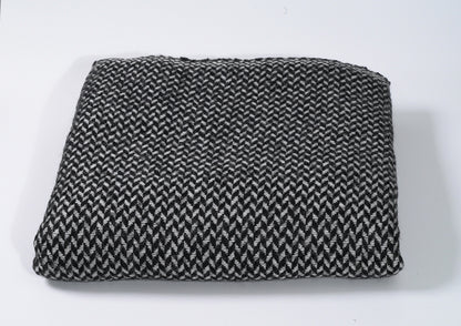 Thickest Style Pashmina Shawl with Black and Cream Tile Pattern