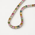 Multi colour tourmaline gemstone set on beautiful sterling silver.