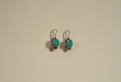 Turquoise Drop Earring Bohemian Design - Griha Threads & Treasure