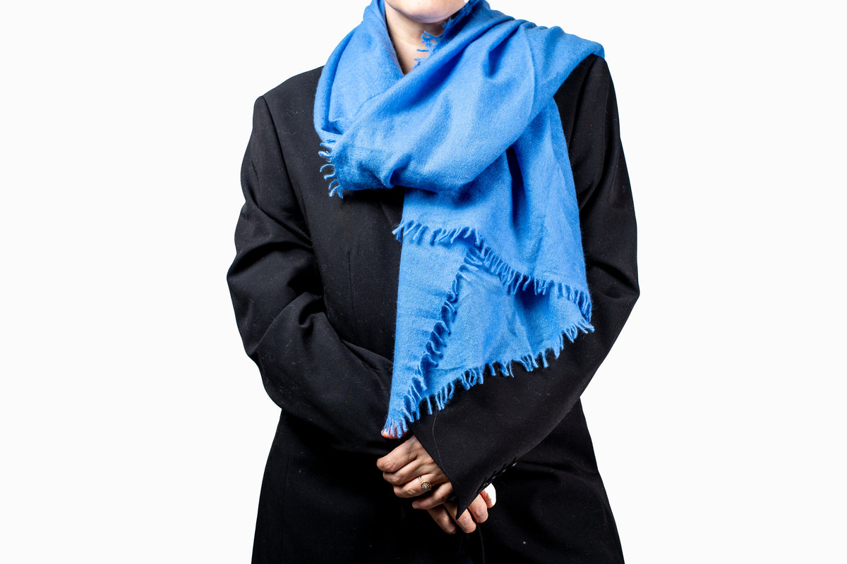 Blue Unisex Cashmere Shawl GRIHA