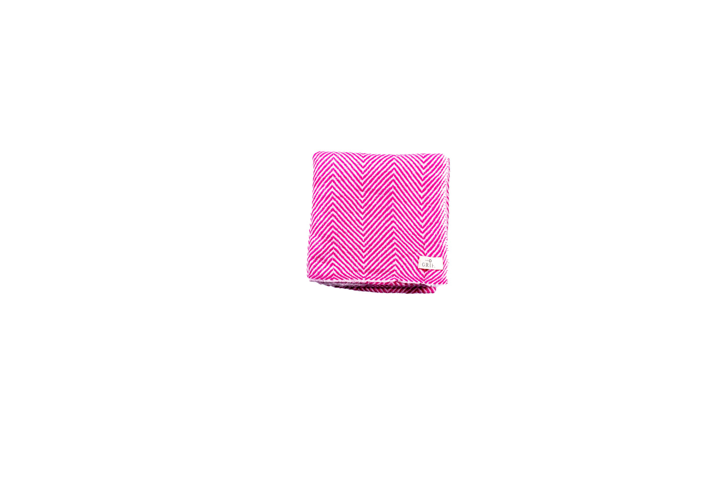White and Pink Pashmina Shawl Scarf Herringbone Pattern