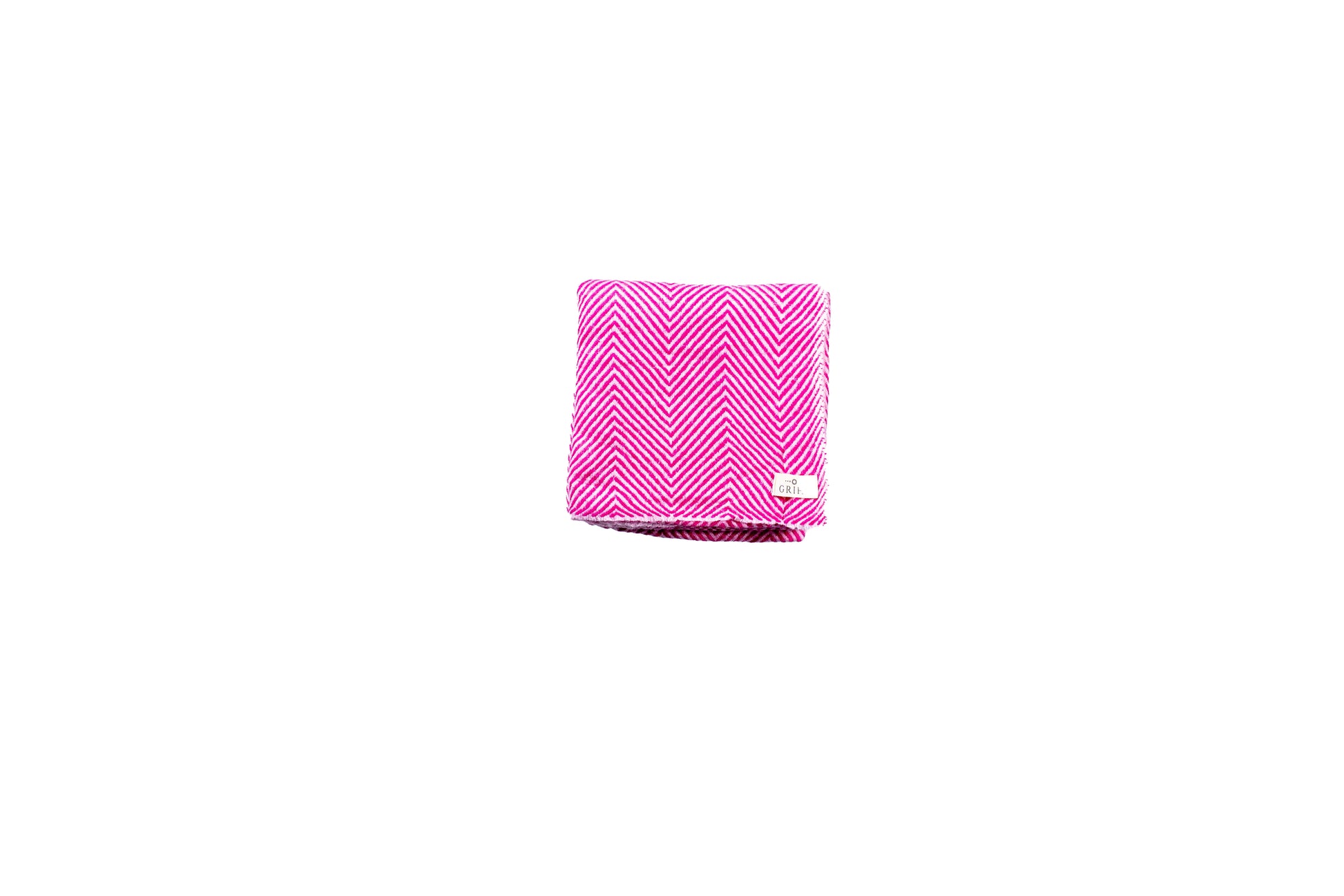 White and Pink Pashmina Shawl Scarf Herringbone Pattern