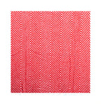 White and Red Herringbone Pashmina Shawl 