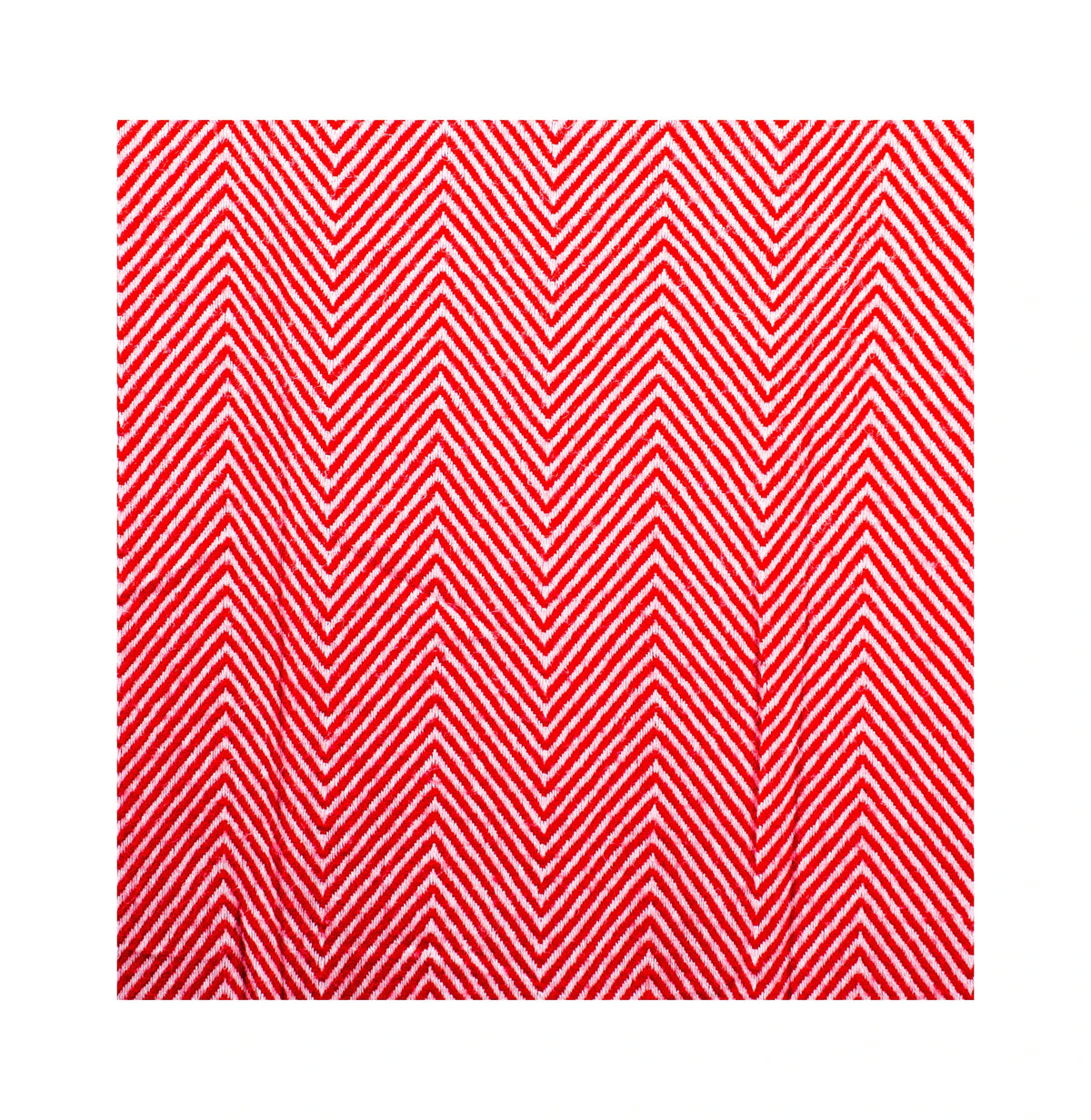 White and Red Herringbone Pashmina Shawl 