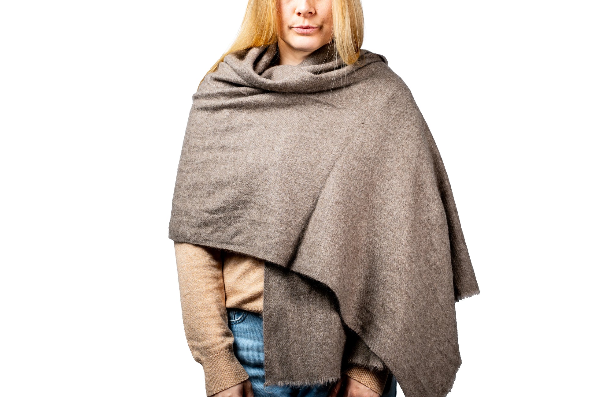 Fawn 100% Yak Wool Shawl – Luxury, Soft & Warm