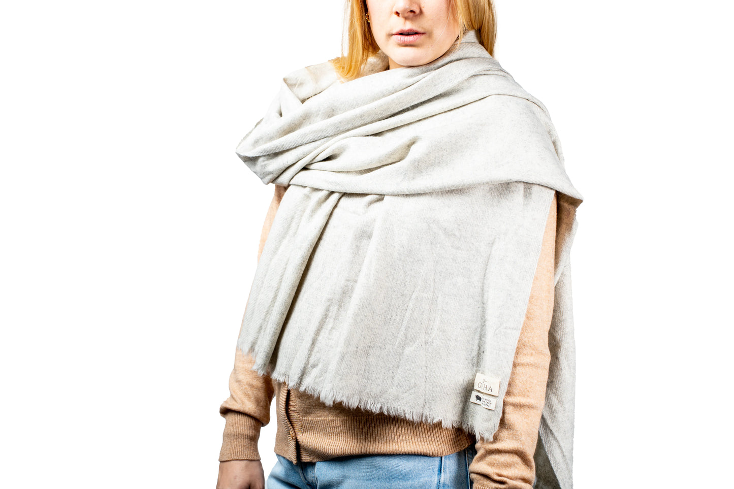 Oat 100% Yak Wool Shawl – Luxury, Soft & Warm