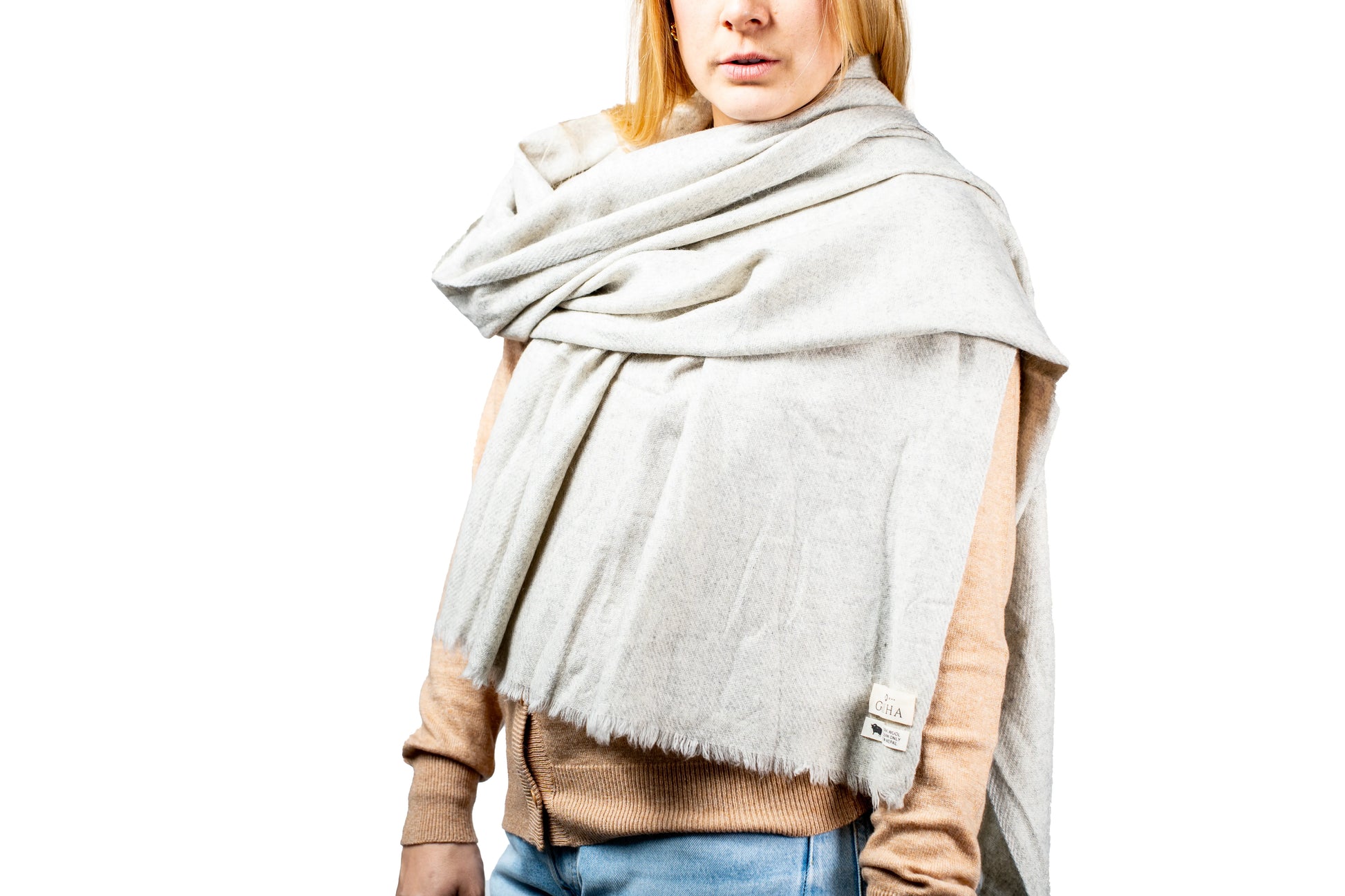 Oat 100% Yak Wool Shawl – Luxury, Soft & Warm