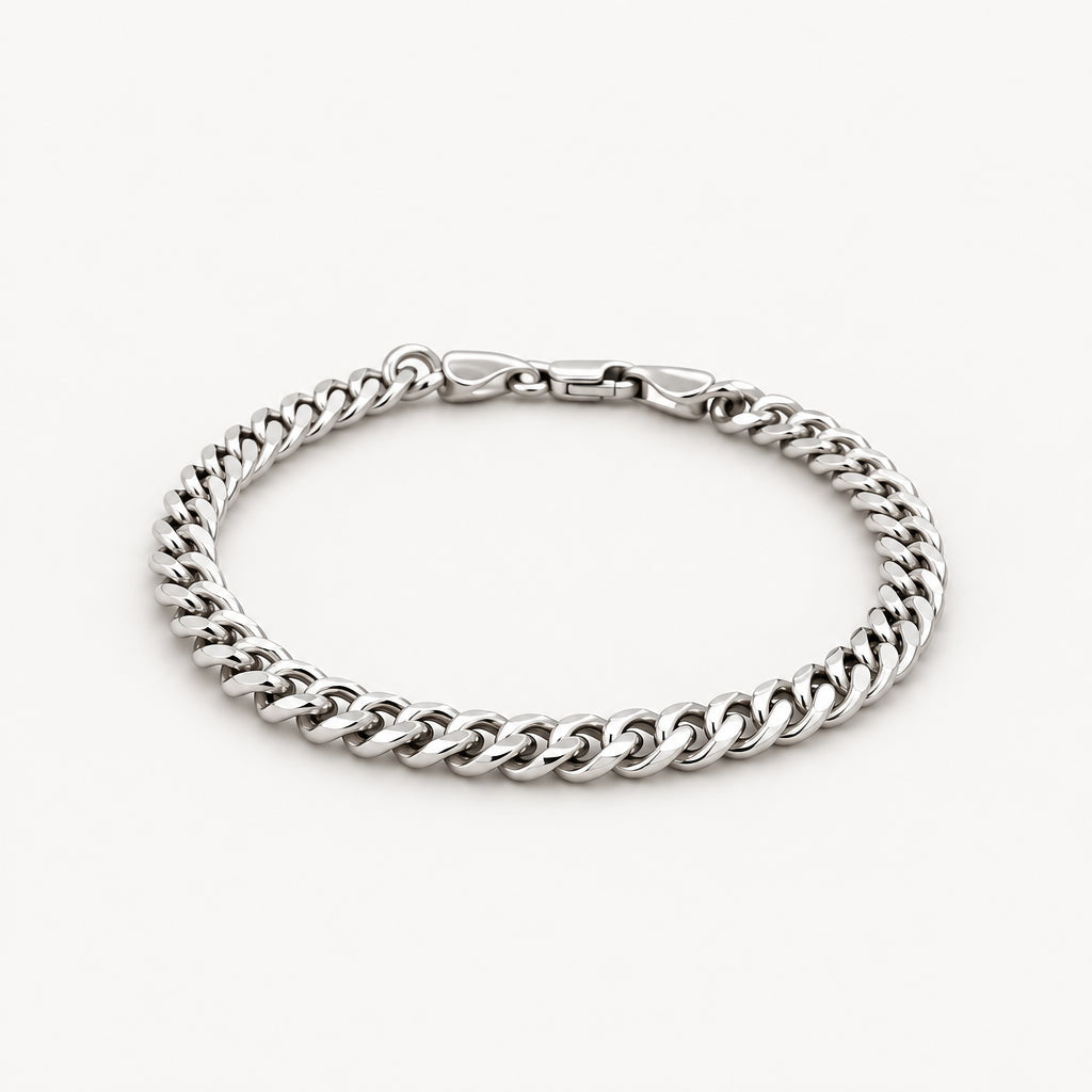 925 Sterling Silver Cuban Chain Bracelet 6mm