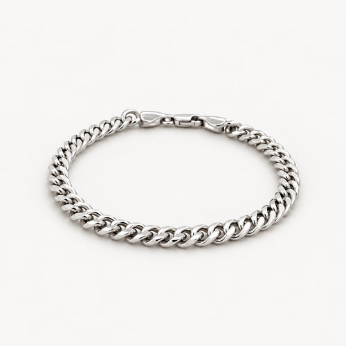 925 Sterling Silver Cuban Chain Bracelet 6mm