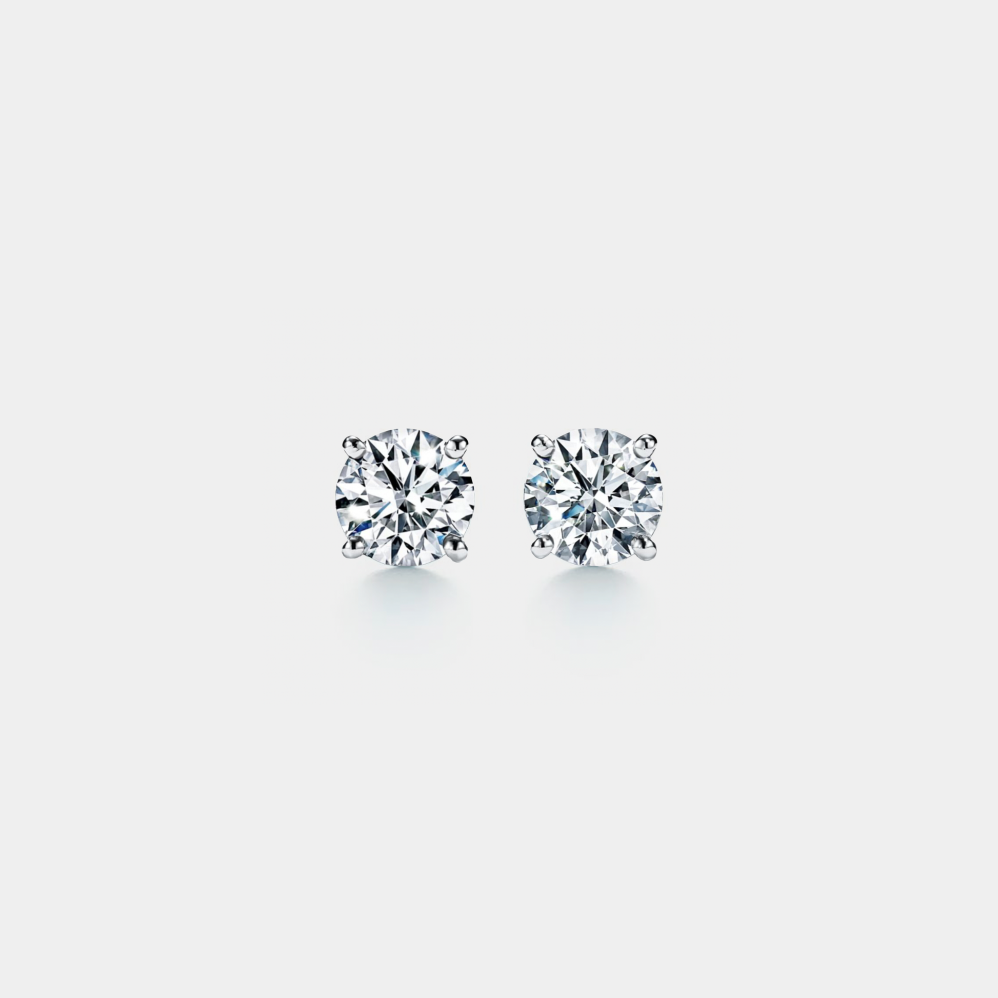 four prong moissanite stud earrings