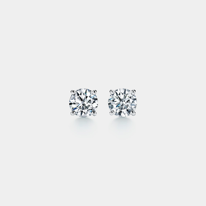 four prong moissanite stud earrings