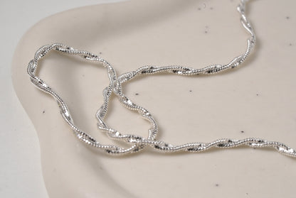 Twisted Premium Sterling Silver Chain - Griha Threads & Treasure