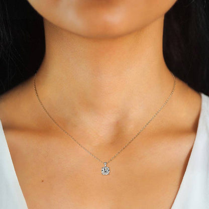 four prong moissanite necklace