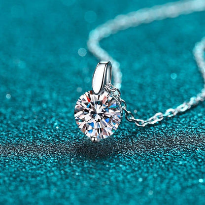 moissanite necklace single prong
