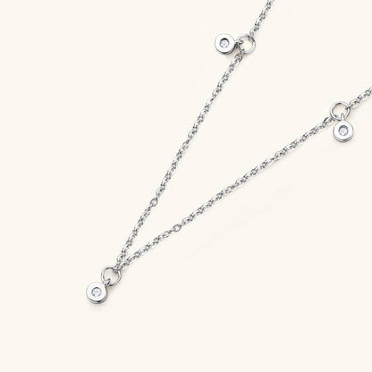 Moissanite multi charm necklace