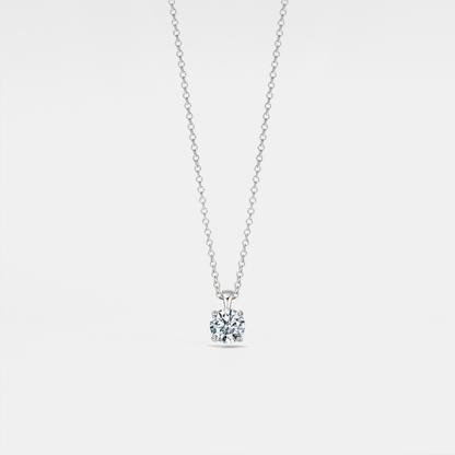 four prong moissanite necklace