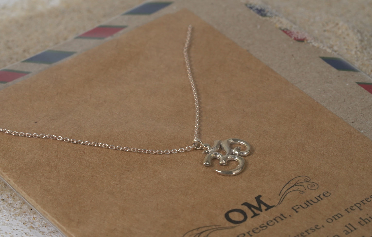 Sterling Silver Om Symbol Chain - Griha Threads & Treasure