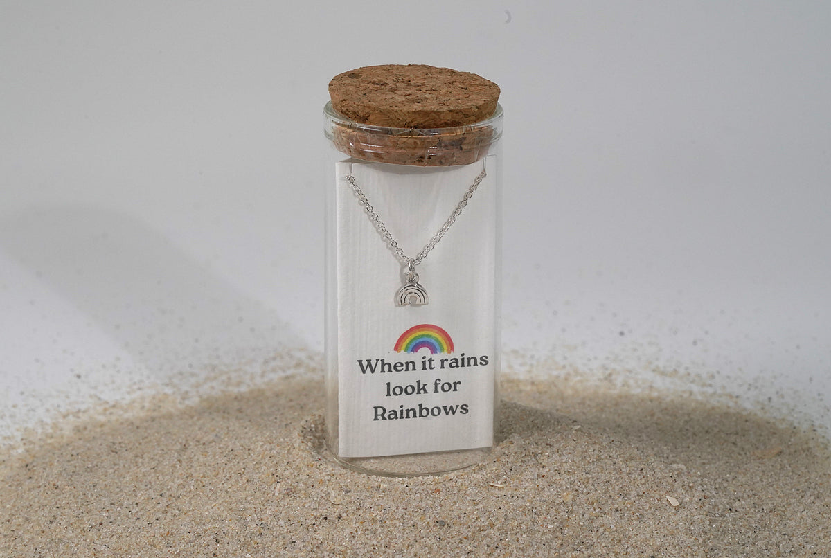 Sterling Silver Rainbow Necklace - Griha Threads & Treasure