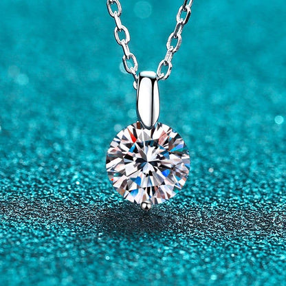 moissanite necklace single prong