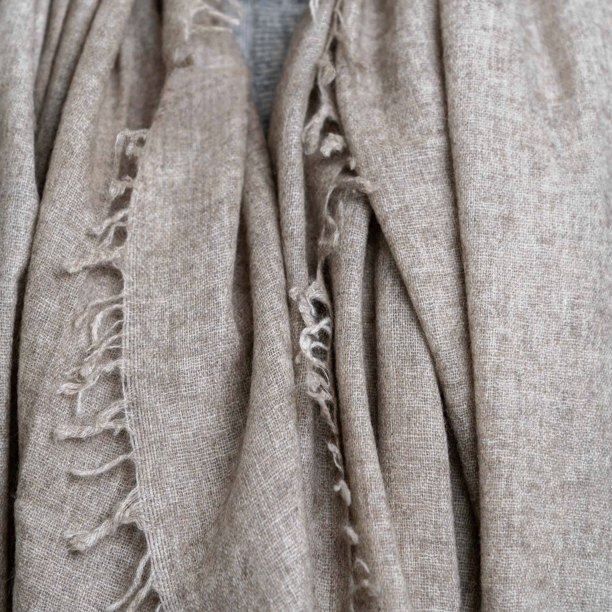 Sand Pure Yak Wool Shawl with Griha label, 100% yak wool made in Nepal