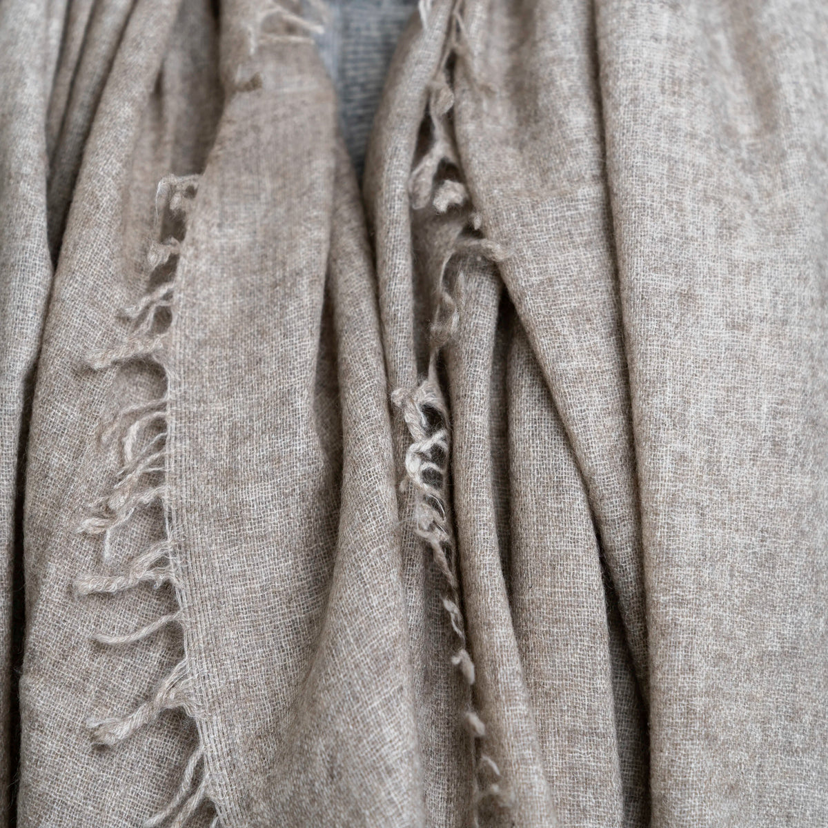 Sand Pure Yak Wool Shawl with Griha label, 100% yak wool made in Nepal