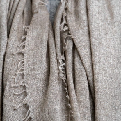 Sand Pure Yak Wool Shawl with Griha label, 100% yak wool made in Nepal