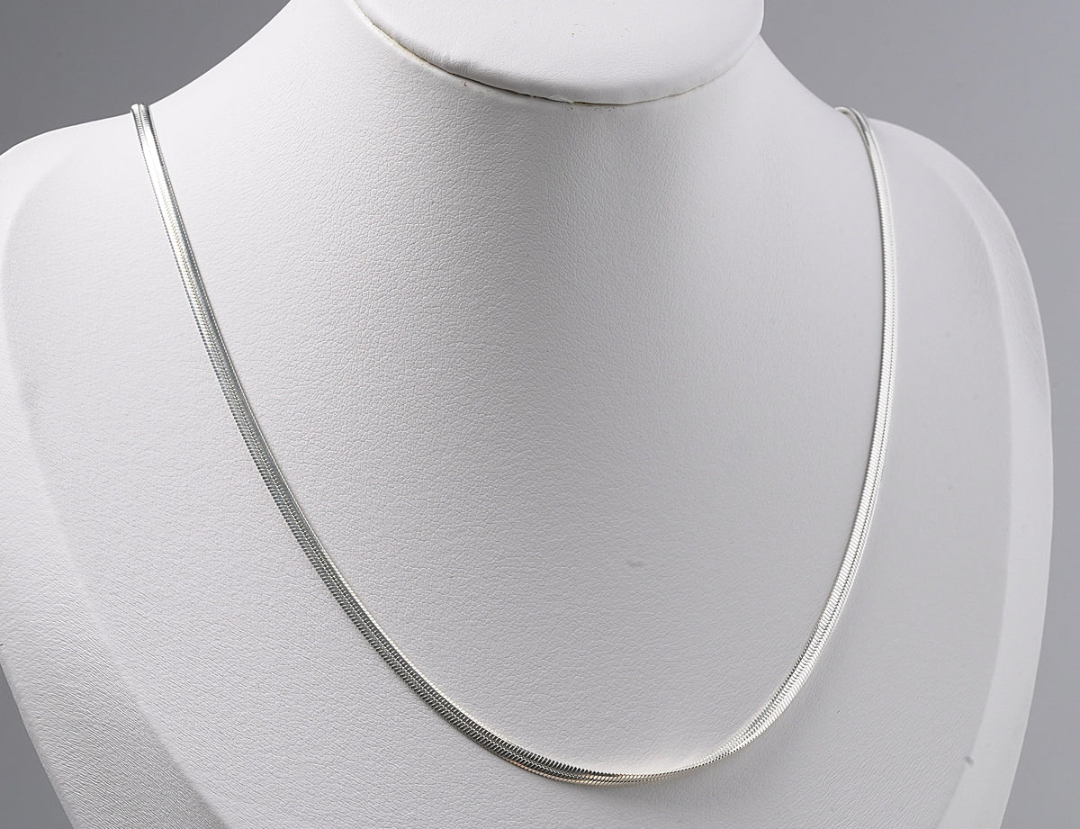 Snake Chain Sterling Silver Thicker - Griha Threads & Treasure