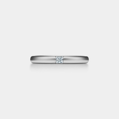 square moissanite band ring sterling silver