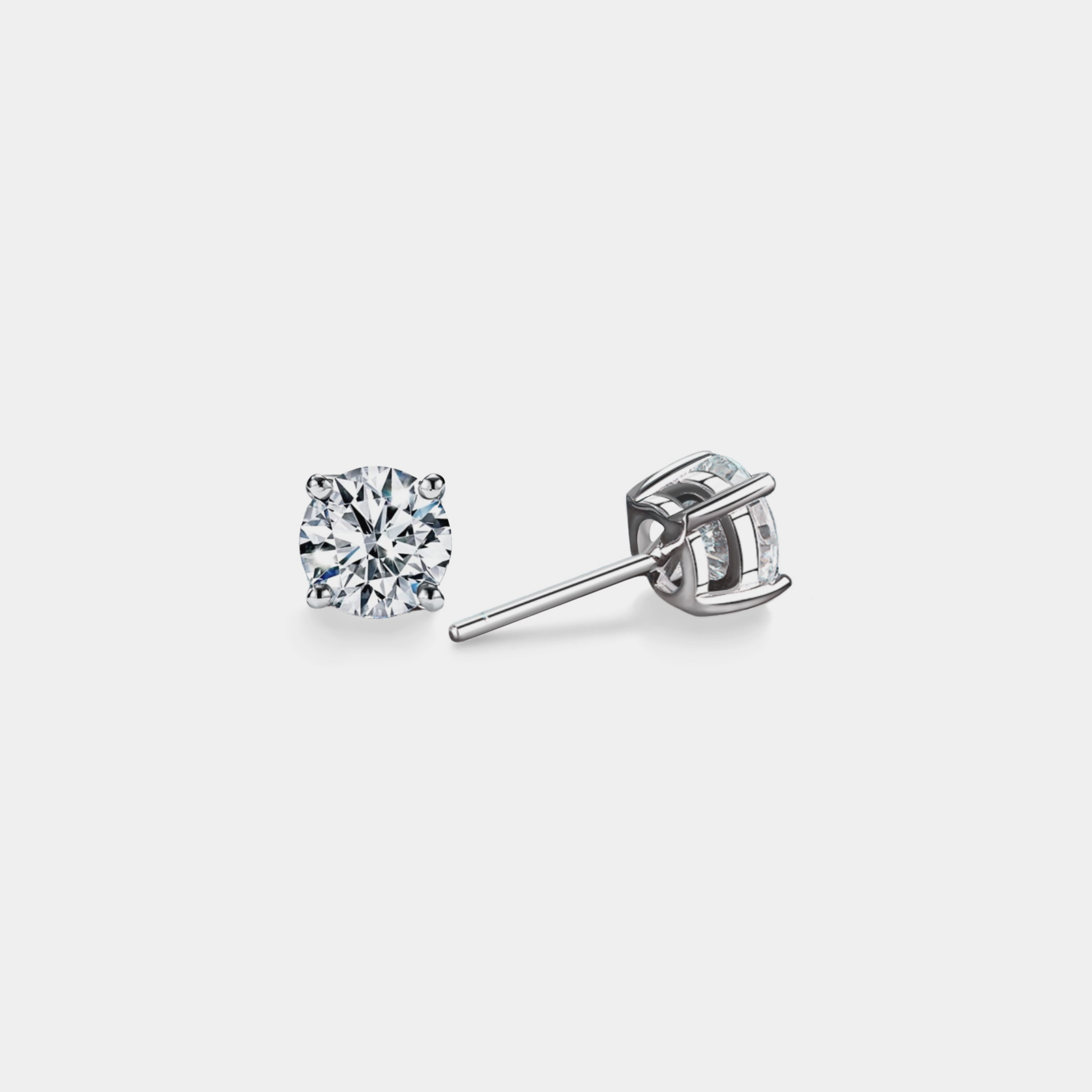 four prong moissanite stud earrings