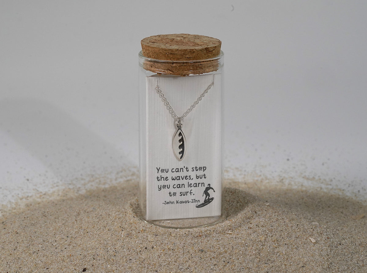 Surfboard Silver Necklace - Griha Threads & Treasure