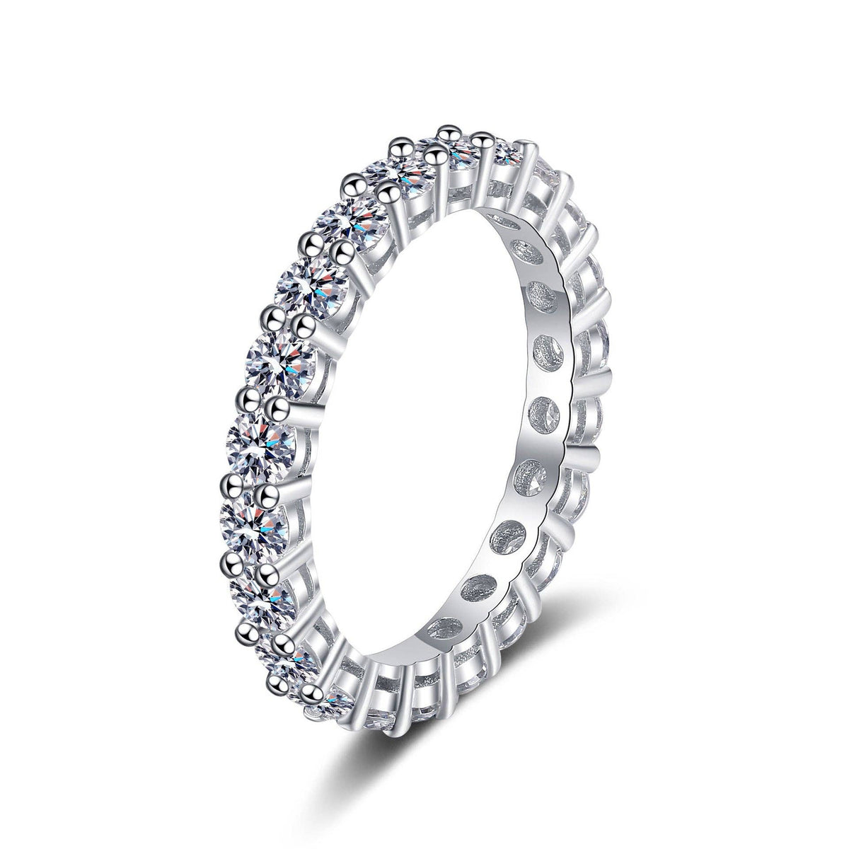 tennis ring sterling silver moissanite