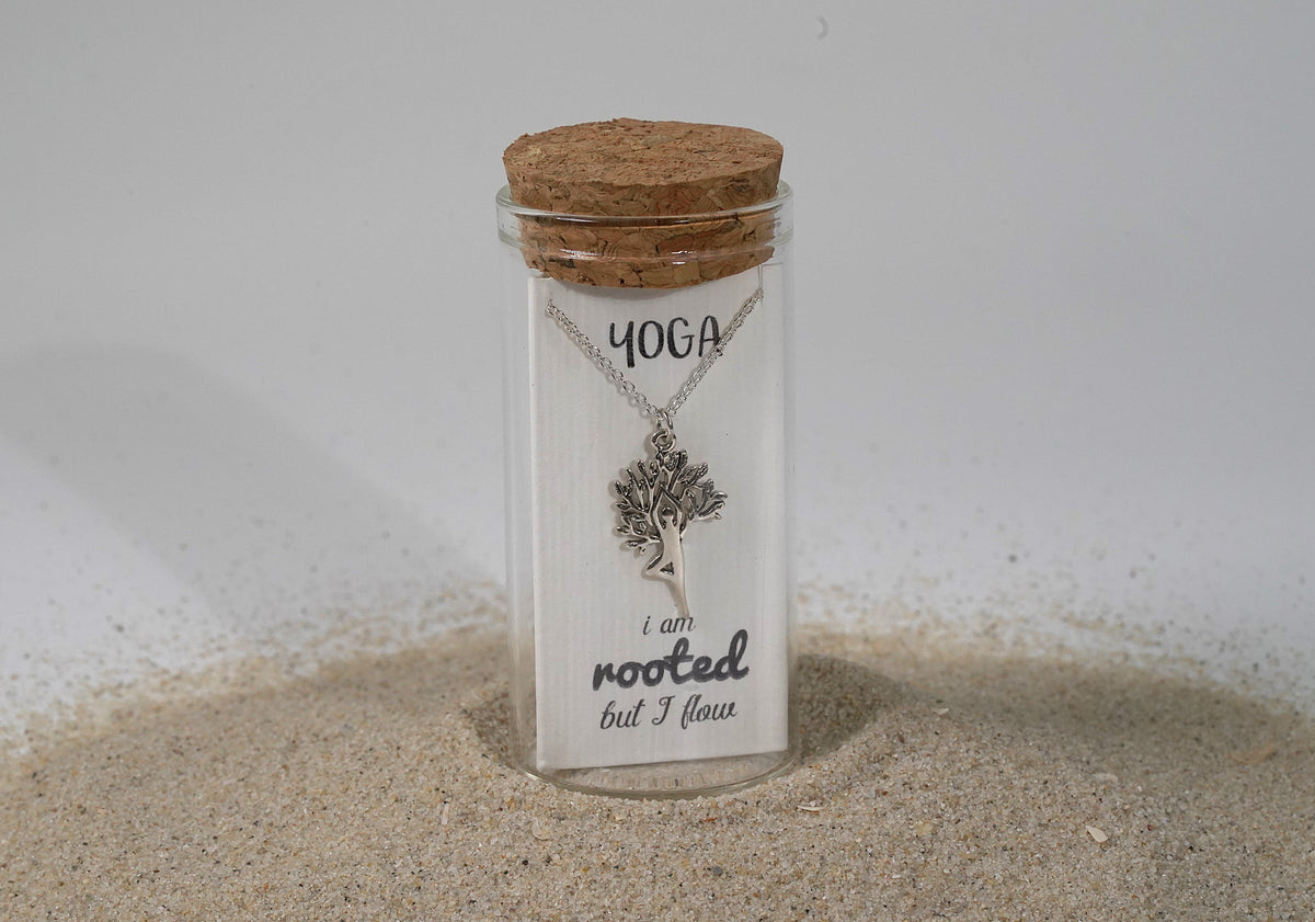 Sterling Silver Rooted Yoga Necklace - Griha Threads & Treasure